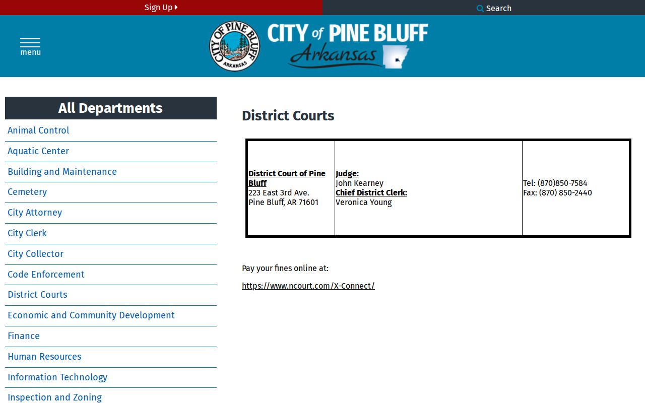 Jefferson County arrest warrant District Court contact page